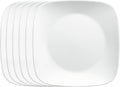 Corelle Vitrelle 6-Piece 9-Inch Square Salad Plates Set - Durable