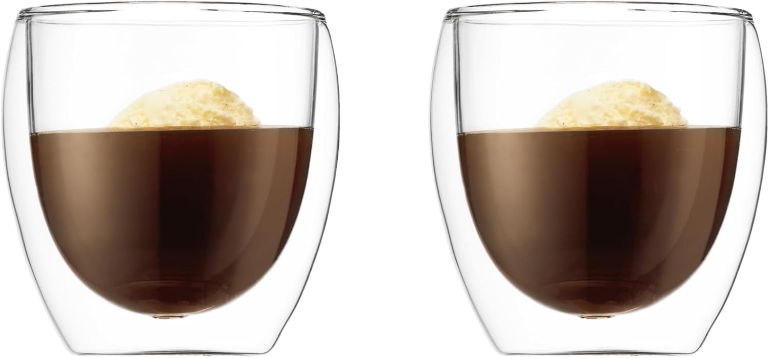Bodum Double Wall Glasses, Heat-Resistant, 2-Pack