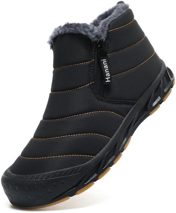 Hanani Mens Snow Boots Waterproof Winter Boots for Comfort