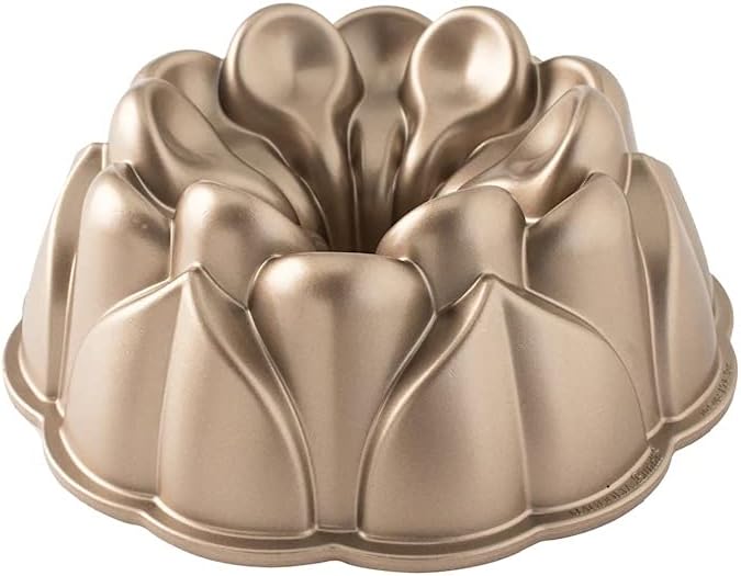 Nordic Ware Magnolia Bundt Pan, 10 Cup Toffee for Perfect Cakes