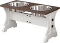 Elevated Dog Bowls Farmhouse Stand - Raised 2-Bowl Feeding Station