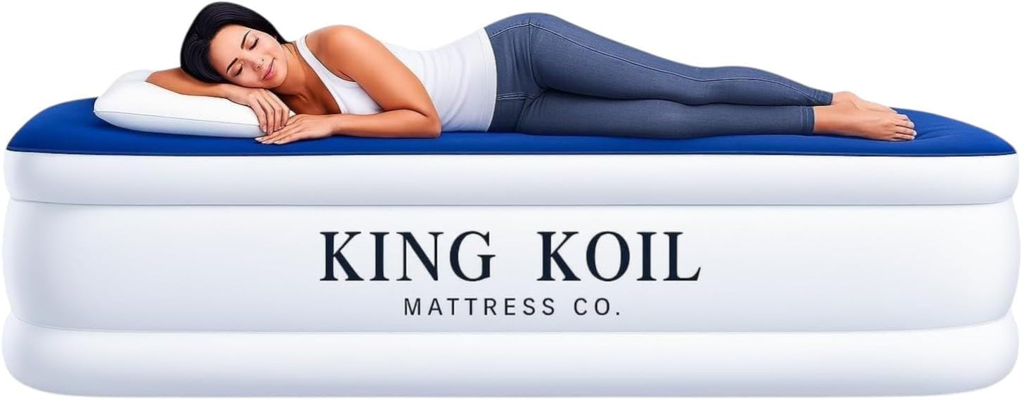 King Koil California King Size Air Mattress with Built-in Pillow