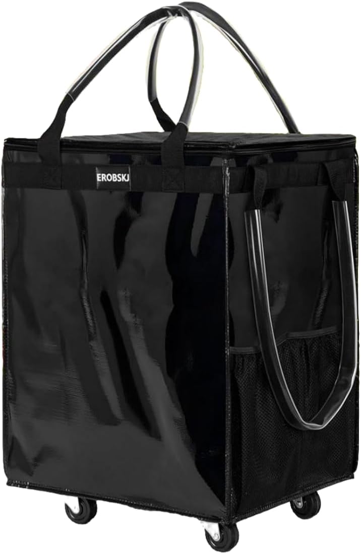 Reusable Grocery Bag on Wheels for Easy Shopping and Travel