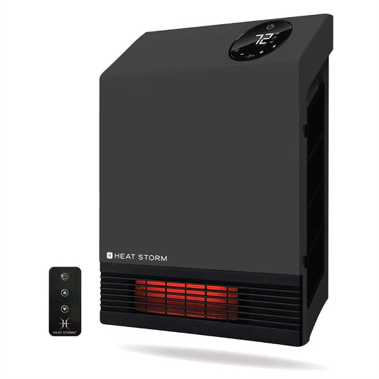 Heat Storm Wall Gray HS-1000-WX Deluxe Indoor Infrared Heater