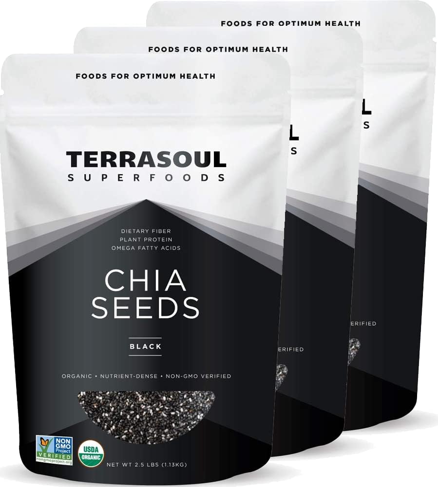 Organic Black Chia Seeds Bulk Pack - Non-GMO, Vegan, Gluten-Free