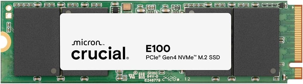 Crucial E100 480GB SSD M.2 NVMe PCIe Gen4 for Fast Storage