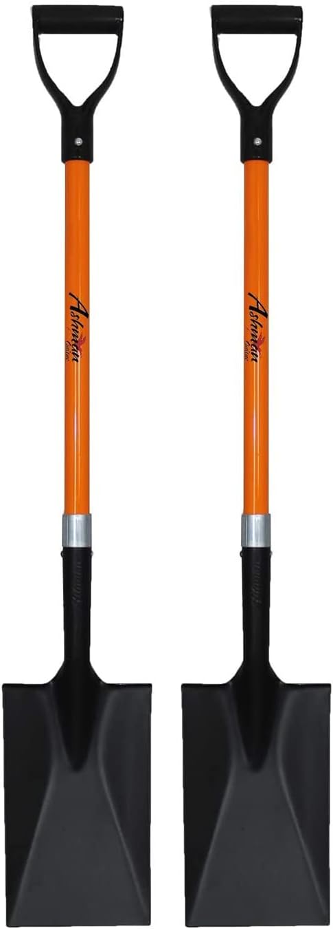 Ashman Spade Shovel 2 Pack with Durable D Handle Grip