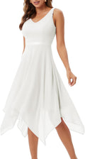 Women's Lace Cocktail Party Dress Handkerchief Hem - Prom Ready
