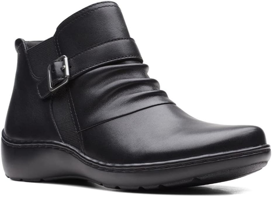 Clarks Women's Cora Rouched Ankle Boot for Stylish Comfort