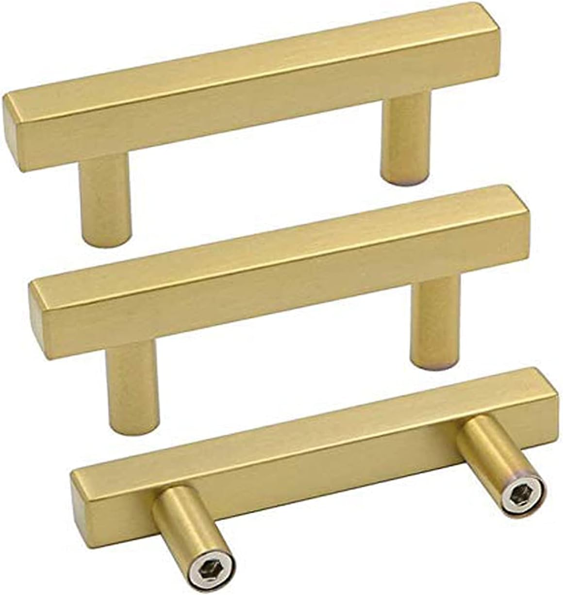 Goldenwarm Brushed Brass Cabinet Knobs for Stylish Home Decor