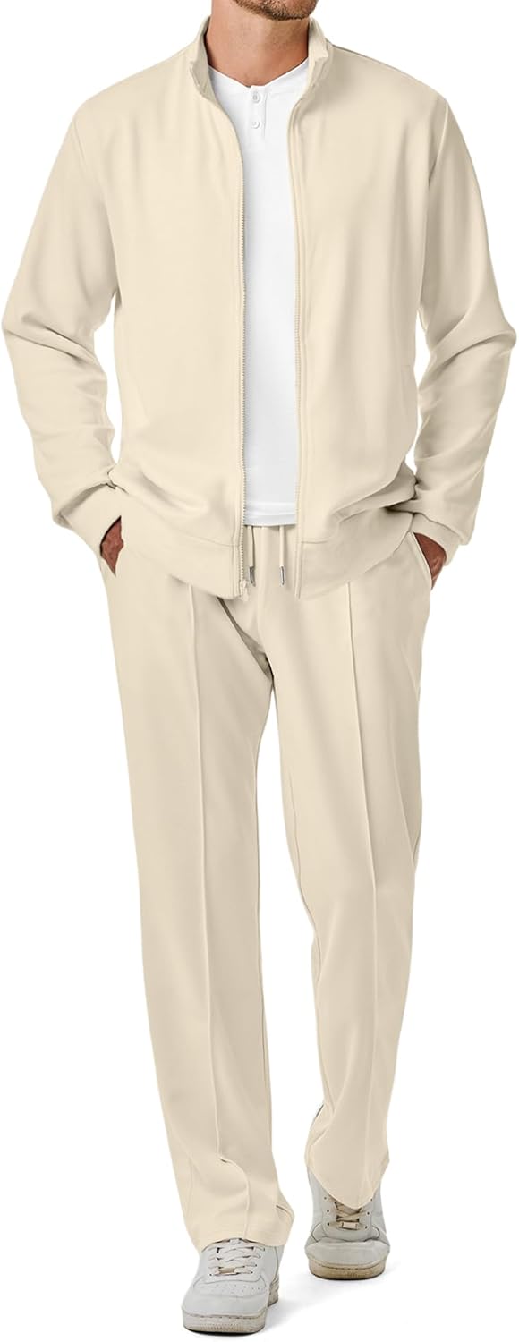 JMIERR Men's Sweatsuit Tracksuit Set for Casual Jogging Style