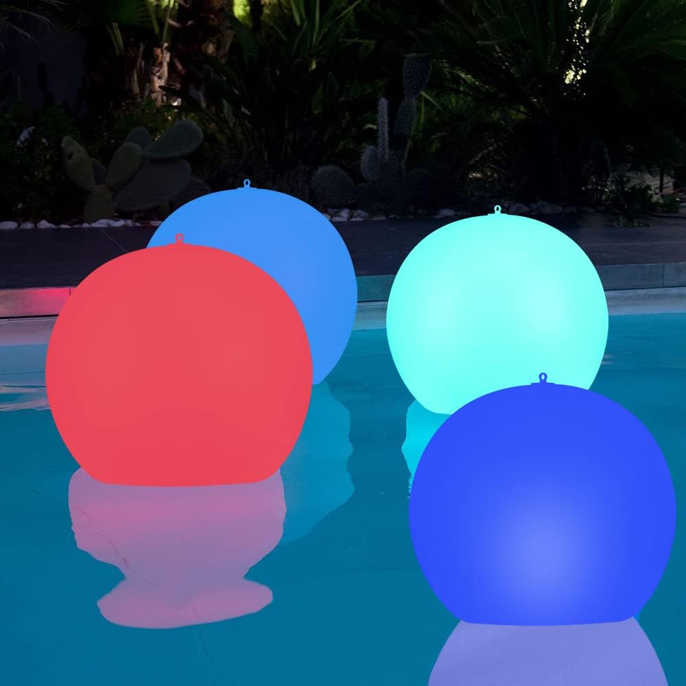 Solar Floating Pool Lights - Color Changing Inflatable Glow Balls