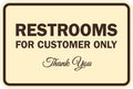Classic Framed Restroom Sign Small 10 Pack - Durable, Easy Install