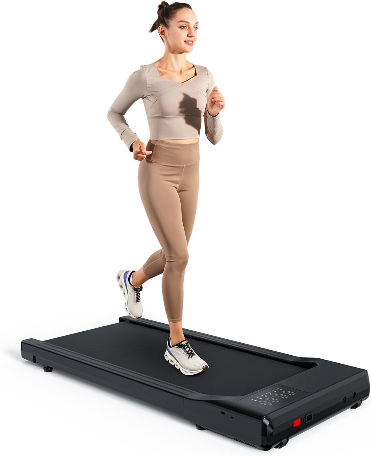 DeerRun Walking Pad 2 in 1 Under Desk Treadmill for Home Office