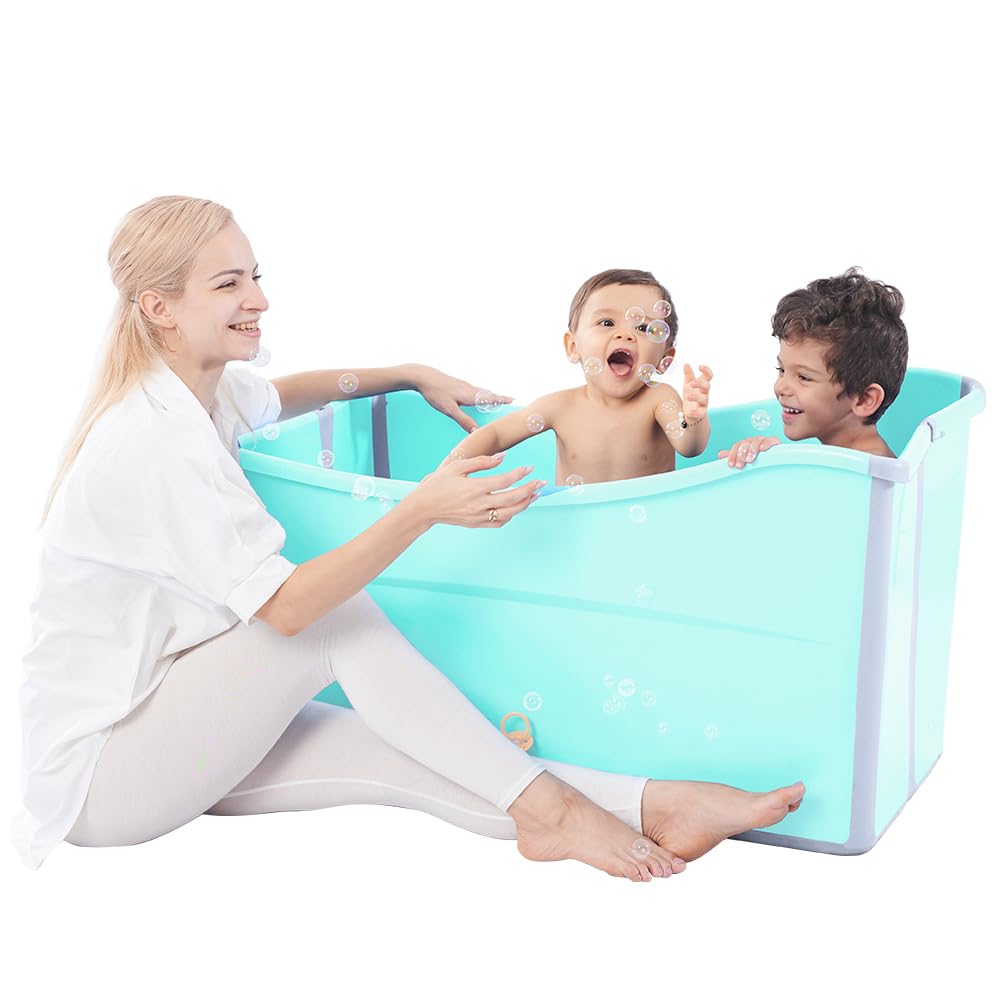 Large Foldable Bathtub for Toddler - Portable and Lightweight