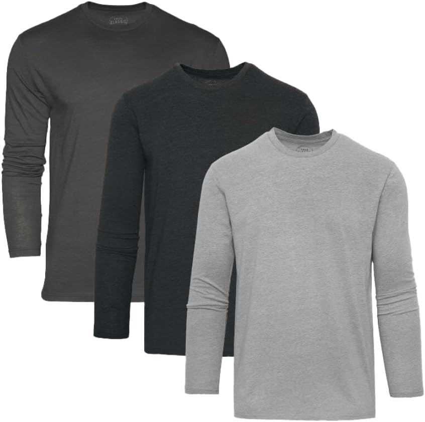 True Classic Long Sleeve Crew Shirt for Men - Premium Fitted Style