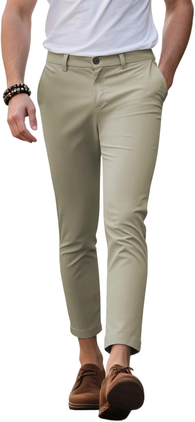 GINGTTO Mens Dress Pants Slim Fit Chino Pants for Men Stretch