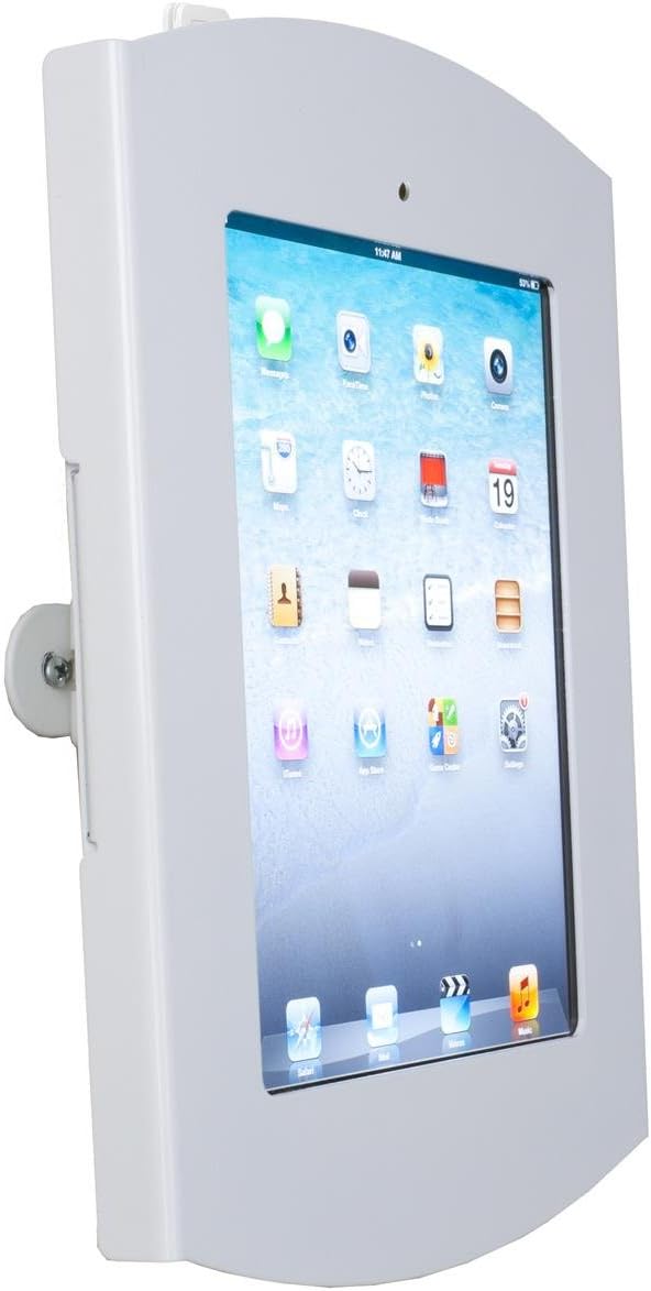 Secure iPad Wall Mount with Locking Enclosure for Generations 2-4