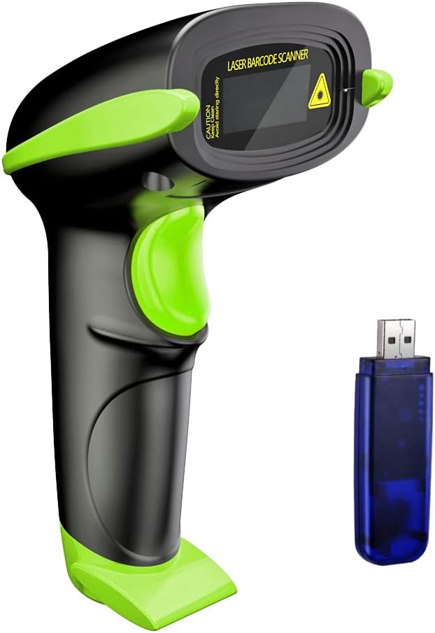 NADAMOO Wireless Barcode Scanner with Long Distance Transmission
