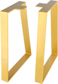 16 Inch Trapezoid Table Legs Gold - Sturdy Mid-century Metal Legs