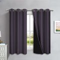 NICETOWN 100% Blackout Curtains 54 in - Greyish Purple Pair