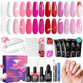 Poly Nail Gel Kit 22Pcs Valentine Colors - Beginner Friendly