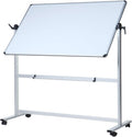 Double-Sided Magnetic Mobile Whiteboard 60 x 36 in - Rolling Stand