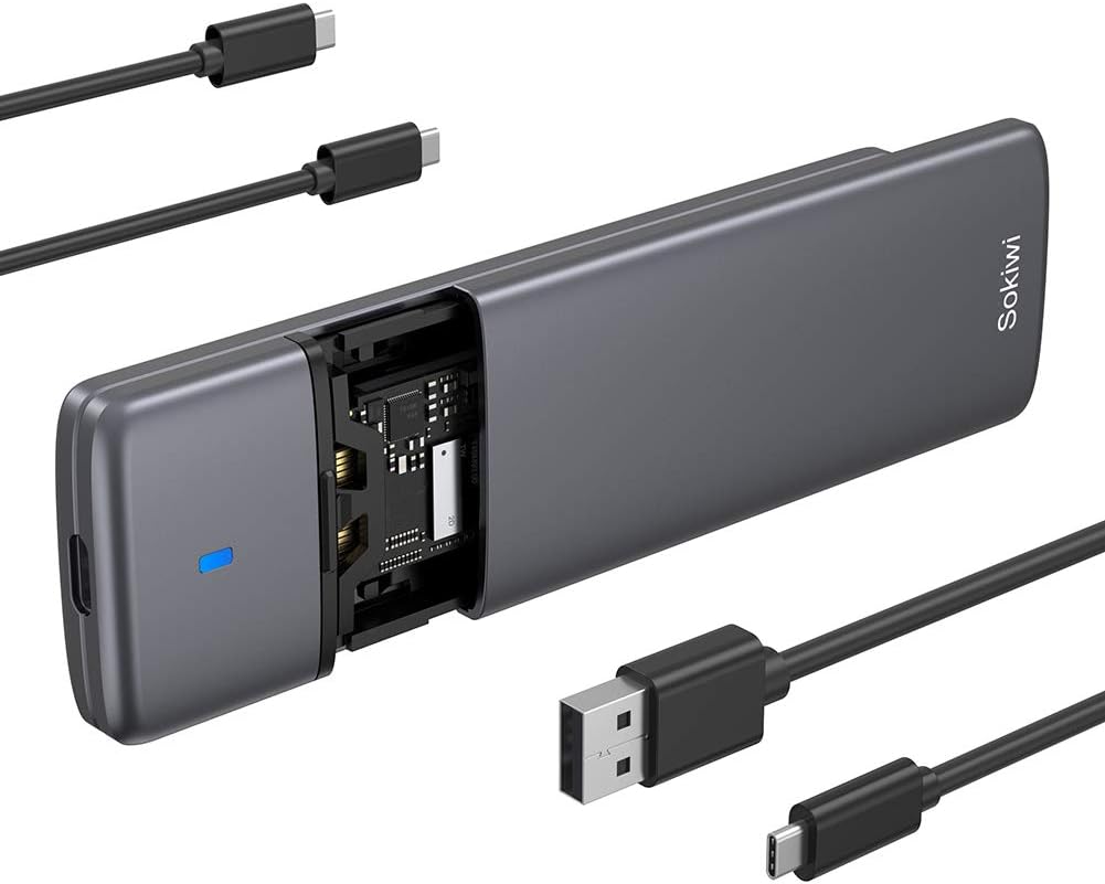 Sokiwi M.2 NVMe SATA SSD Enclosure: Tool-Free Speed