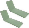 Summsun Chaise Lounge Cushions Outdoor Set of 2 - Sage Green