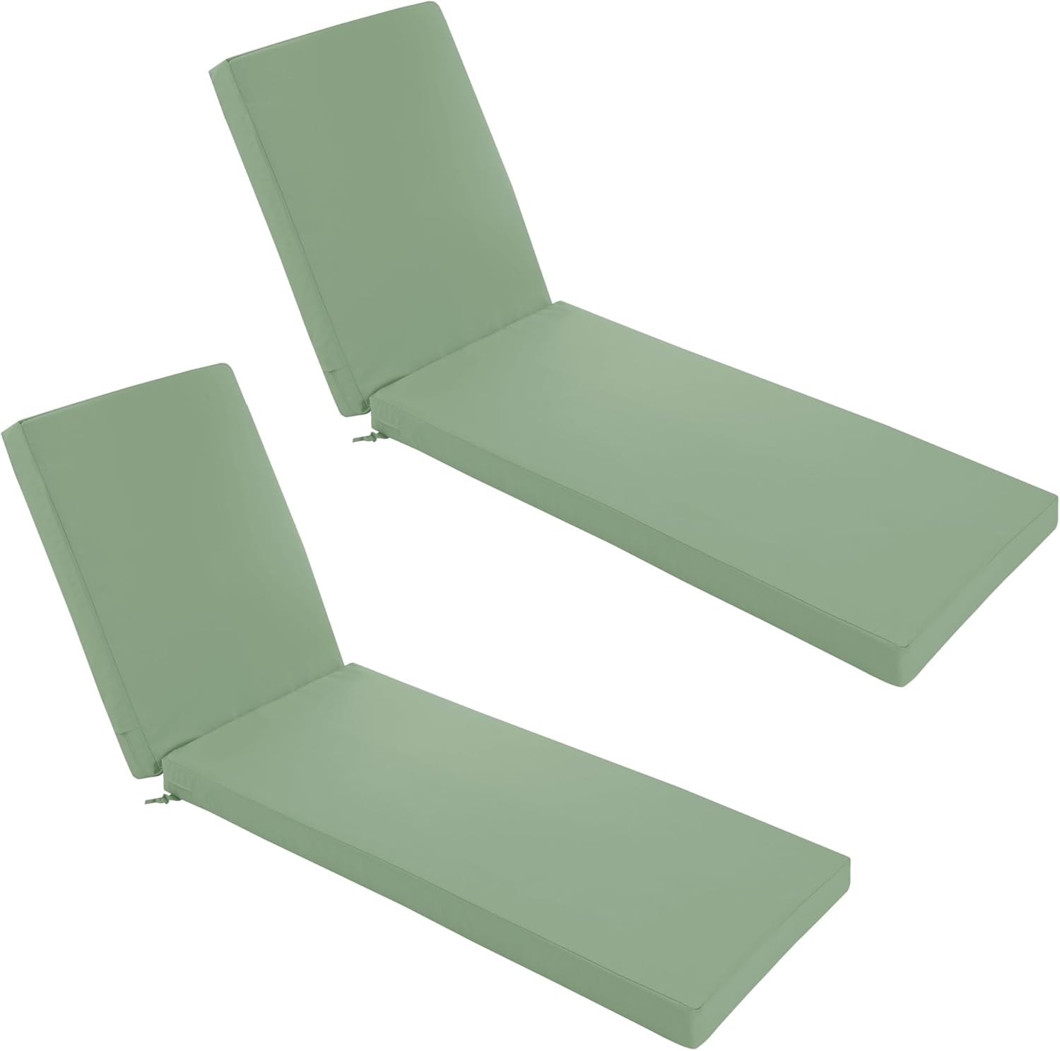 Summsun Chaise Lounge Cushions Outdoor Set of 2 - Sage Green