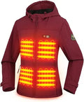 PTAHDUS Womens Heated Jacket with Battery Pack - 5 Zone Warmth