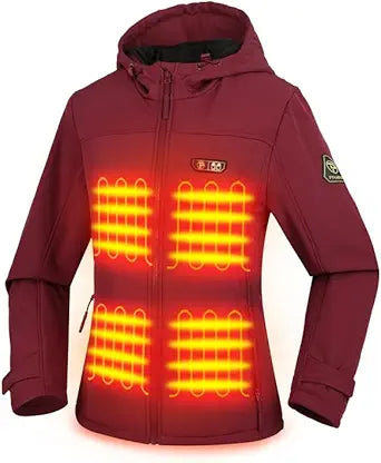 PTAHDUS Womens Heated Jacket with Battery Pack for Ultimate Warmth