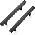 6ft Square Cabinet Pulls Matte Black 40 Pack - Durable Kitchen Handles