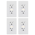 AIDA 20 Amp GFCI Outlet with Nightlight - Self-Test Tamper-Resistant