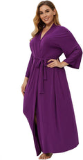 Women's Plus Size Long Robe Kimono - Buttery Soft Maternity Lounge