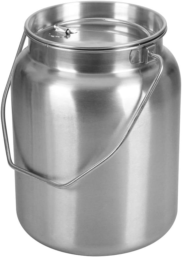 Lindy's Stainless Steel 2-Gallon Milk Jug for Home and Camping