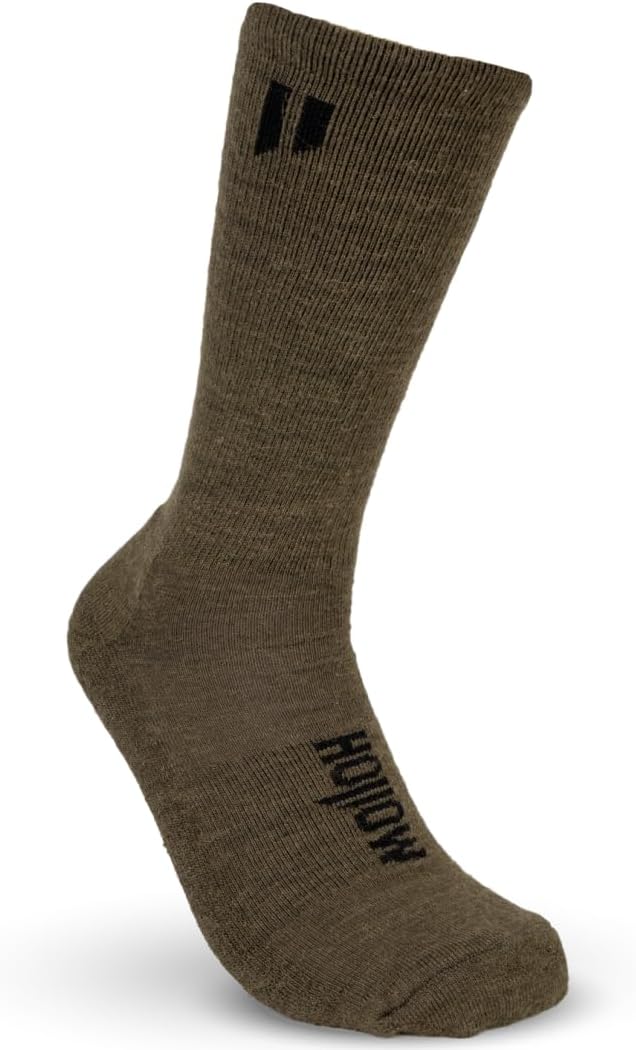HOLLOW Alpaca Crew Socks for Men and Women - Moisture Wicking