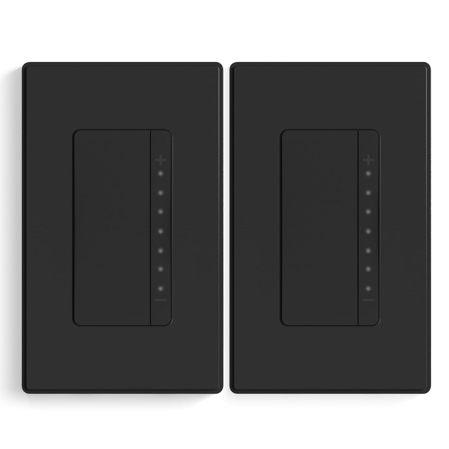 ELEGRP Digital Dimmer Switch for LED Lights - 2 Pack, Matte Black