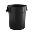 32 Gallon Black Round Commercial Trash Can - Durable, Easy to Move