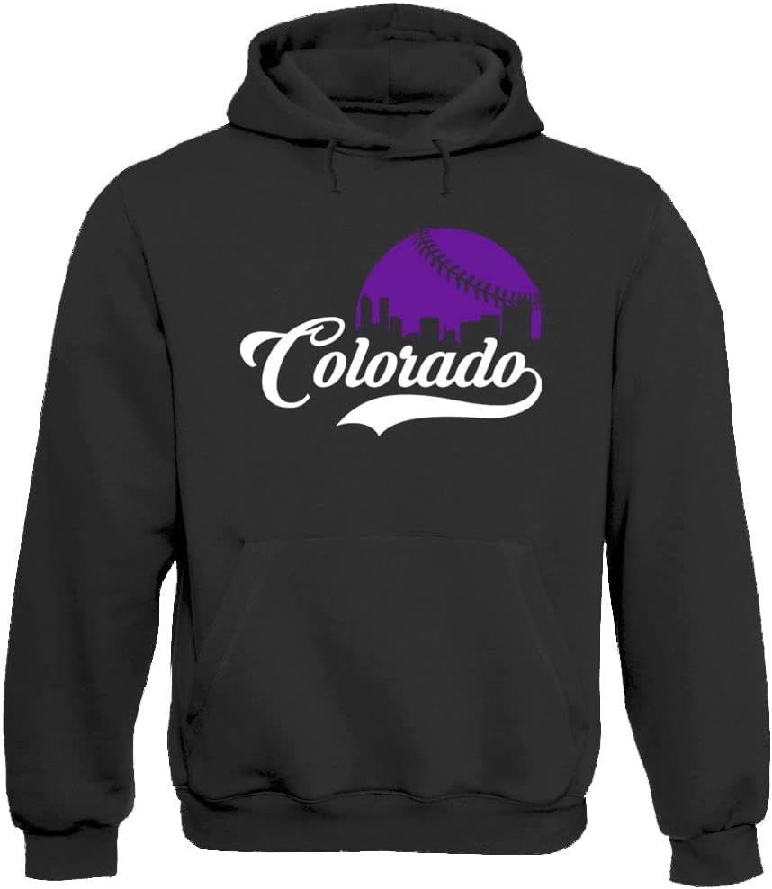 Xtreme Apparrel Cityscape Skyline Men's Hoodie for Baseball Fans