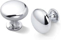 Polished Chrome Cabinet Knobs 25 Pack, 1-3/16 in Round - Solid Zinc