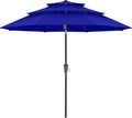 11Ft 3-Tier Market Umbrella Patio Table Umbrella - Wind Resistant