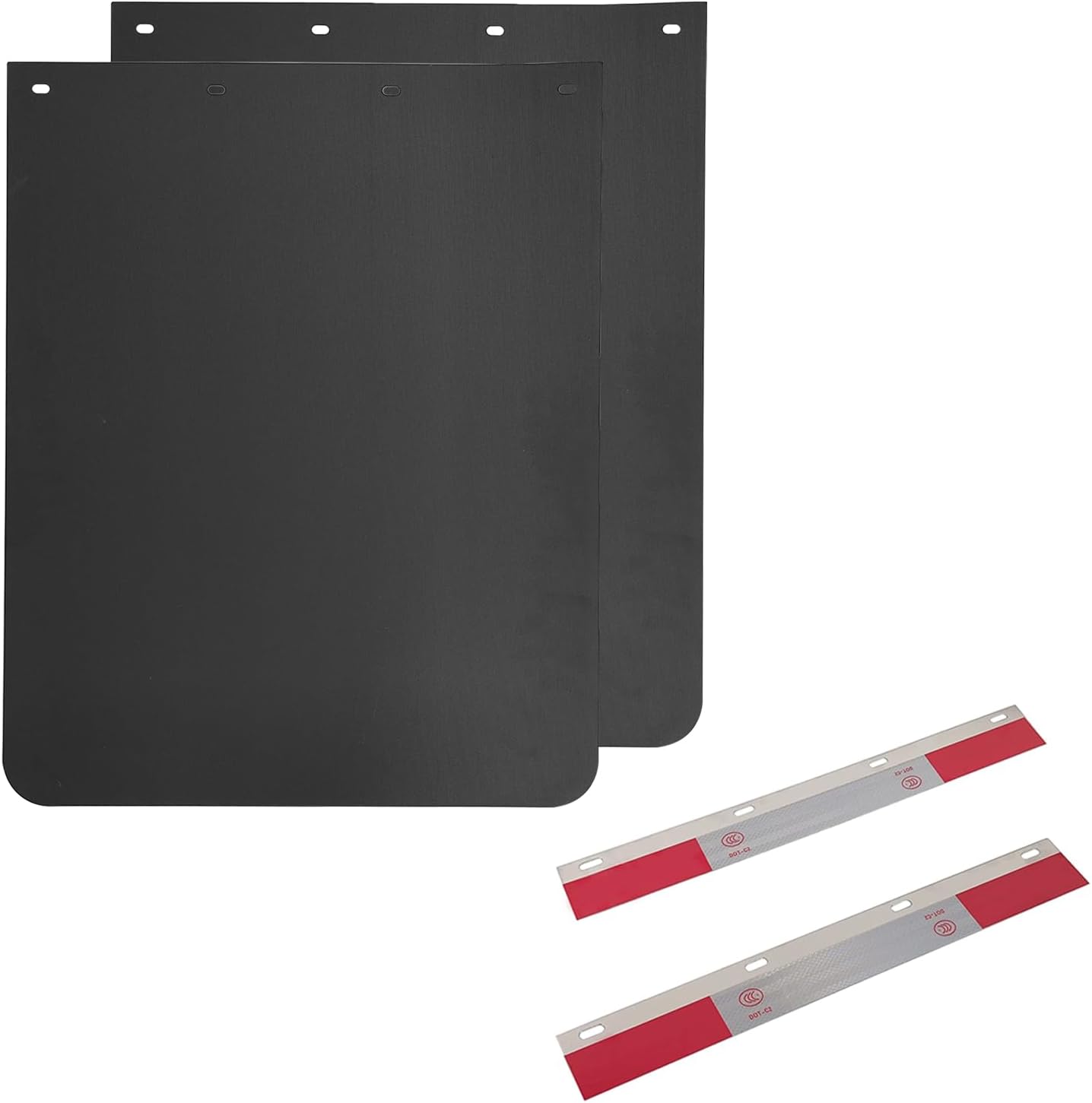 24x30 Black Polymer Mud Flaps for Semi Trucks and Trailers