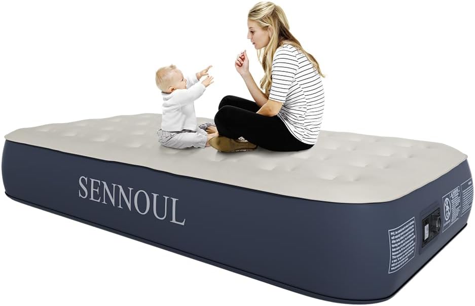 Air Mattress Twin with Built in Pump for Quick Comfort Anywhere