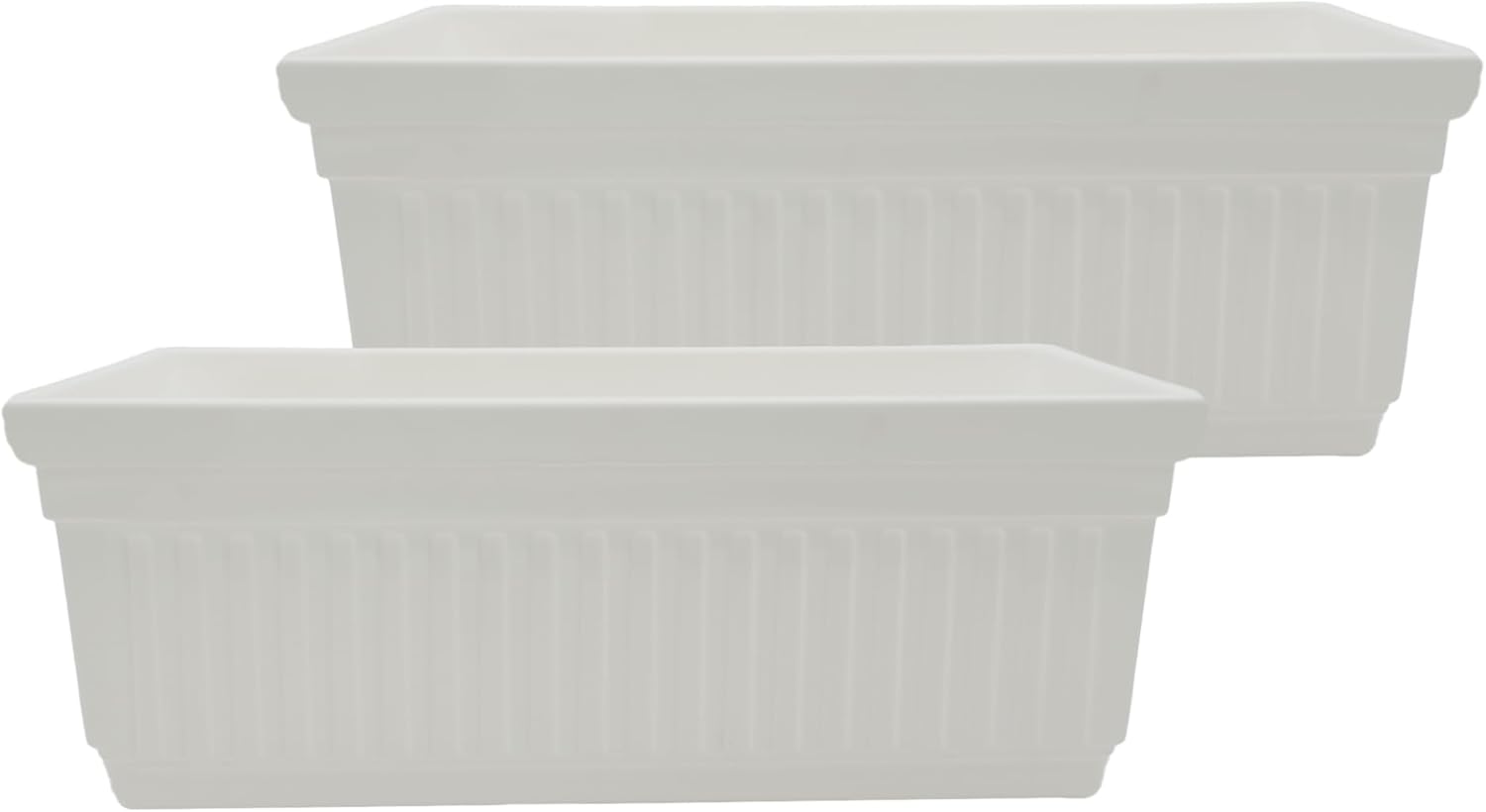 Venetian Window Planter Box for Herbs & Flowers - 18in White