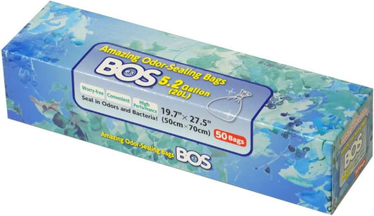BOS Odor-Sealing Disposable Bags - Durable & Unscented (50 Bags)