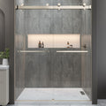 Twinglide VITRA-200 Frameless Shower Door 56.5-59 in - Tall 78 in