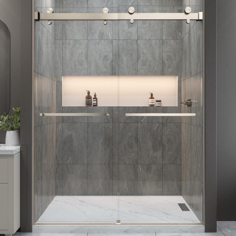 Twinglide VITRA-200 Frameless Shower Door with Clear Glass