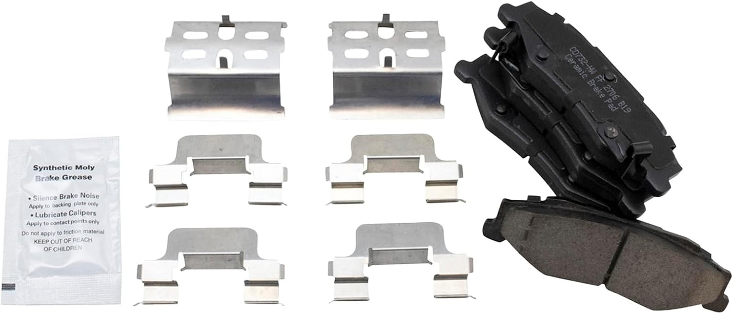 TRQ Rear Brake Pads Ceramic for Cadillac XLR & Corvette Models