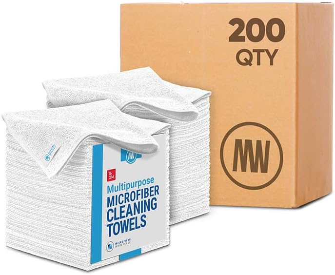 Microfiber Wholesale Bulk 16in x 16in All Purpose Towels Case